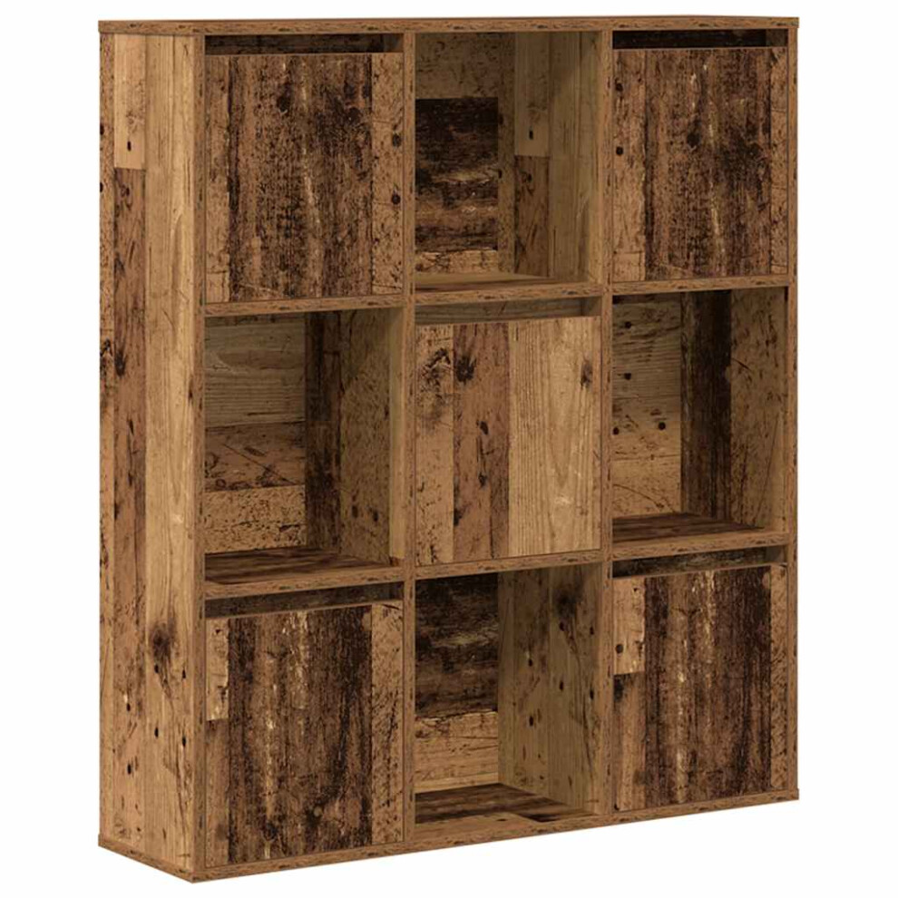 Vidaxl (Old Wood, 101.5 Cm/ 89 Cm) Bookcase Bookshelf Cabinet Storage Shelf Book Stand Engineered Wood Brown