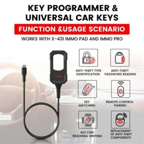 Launch X431 Key Analog Key Programmer for Use with Launch X431 IMMO Car Diagnostic Case for X431 IM 2