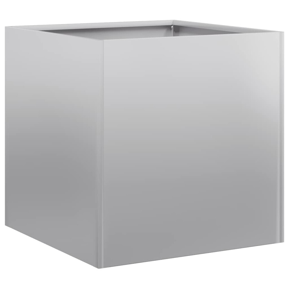 Vidaxl Planter 40X40x40 Cm Galvanised Steel Plant Pot Plant Stand Raise Bed