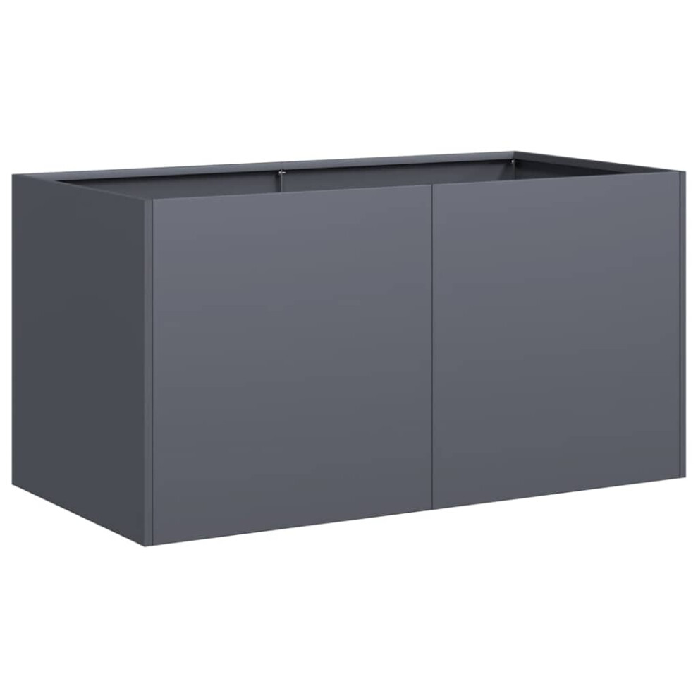 vidaXL Planter Anthracite 80x40x40 cm Cold-rolled Steel plant pot plant stand