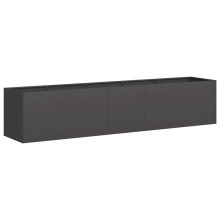 vidaXL Planter Black 200x40x40 cm Cold-rolled Steel plant pot plant stand