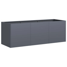 (steel/anthracite, 120 x 40 x 40 cm) vidaXL Planter Outdoor Flower Pot Garden Raised Bed Patio Plant Pot Steel