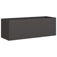 (steel/black, 120 x 40 x 40 cm) vidaXL Planter Outdoor Flower Pot Garden Raised Bed Patio Plant Pot Steel