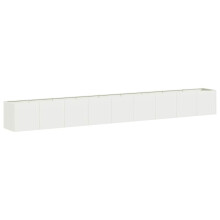 vidaXL Planter White 360x40x40 cm Cold-rolled Steel plant pot plant stand