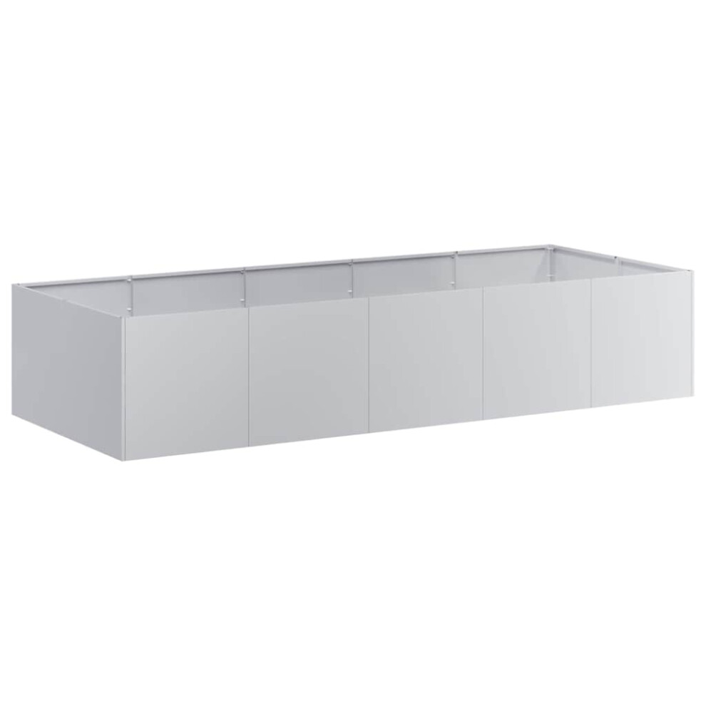 Vidaxl Planter 200X80x40 Cm Galvanised Steel Plant Pot Plant Stand Raise Bed