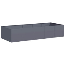 vidaXL Pflanzgefäß Anthrazit 200x80x40 cm Stahl
