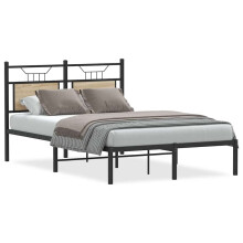 (sonoma oak, 120 x 200 cm) vidaXL Bed Frame without Mattress Smoked Oak 90x190 cm Single Engineered Wood