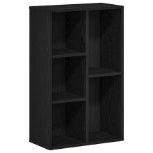 vidaXL Bookcase Black Oak 50x25x80 cm Engineered Wood bookshelf book case