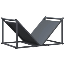 (anthracite) vidaXL Firewood Rack Black 70x43x34.5 cm Cold-rolled steel