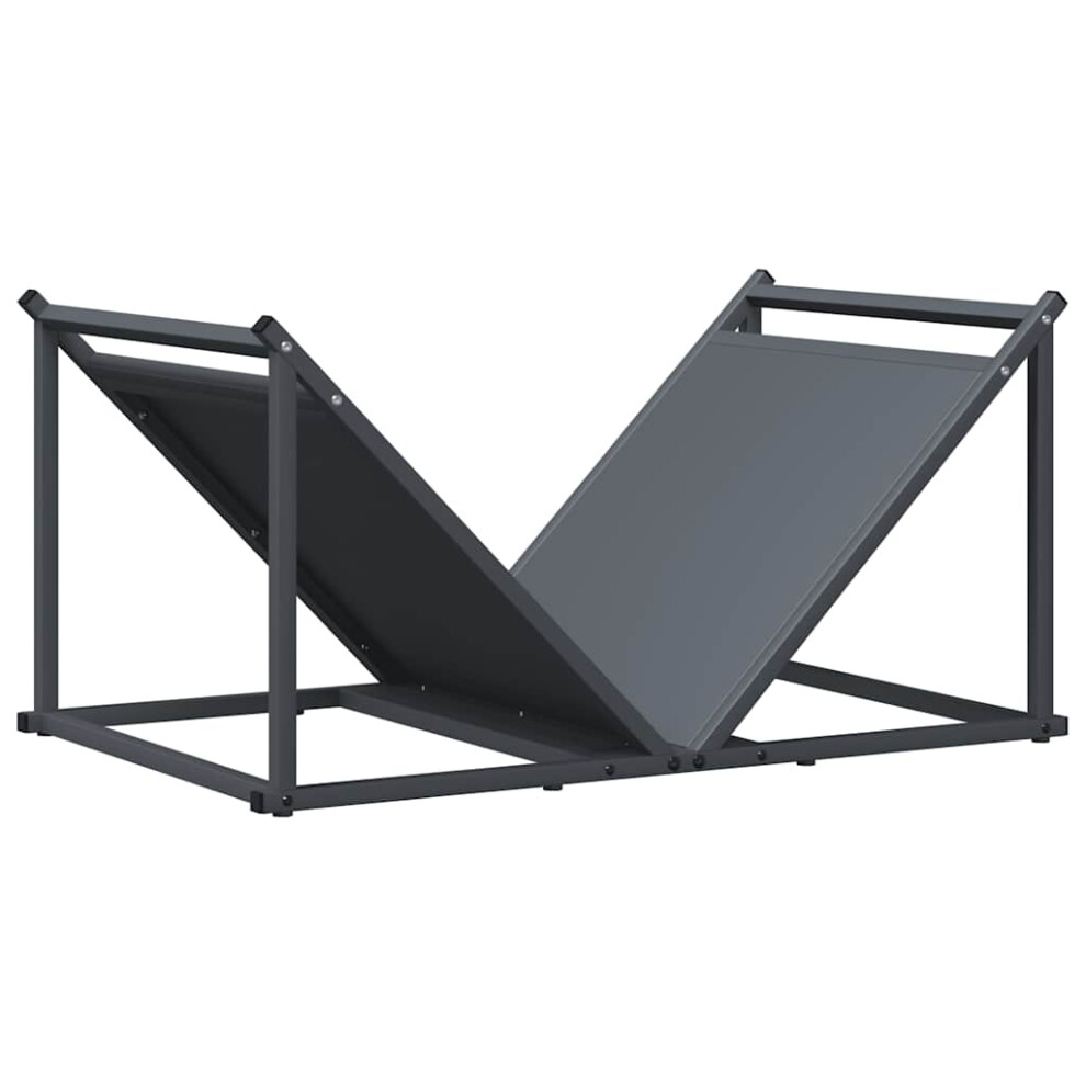 Vidaxl (Anthracite) Firewood Rack Black 70X43x34.5 Cm Cold-Rolled Steel