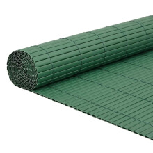 vidaXL Gartenzaun Doppelseitig Grün 1,8x5 m PVC
