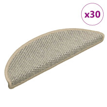 (light green, 56 x 17 x 3 cm/ 30 pcs) vidaXL Self-adhesive Stair Mats Stair Treads Protector Rug Sisal-Look 15 pcs