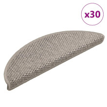 (silver, 56 x 17 x 3 cm/ 30 pcs) vidaXL Self-adhesive Stair Mats Stair Treads Protector Rug Sisal-Look 15 pcs