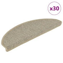 (light green, 65 x 21 x 4 cm/ 30 pcs) vidaXL Self-adhesive Stair Mats Stair Treads Protector Rug Sisal-Look 15 pcs