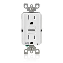 GFWT1-W 15 Amp Self-Test SmartlockPro Slim GFCI Weather-Resistant and Tamper-Resistant Receptacle with LED Indicator, 10-Pack, White
