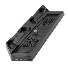 Cooling Radiator Fan Slim Cooling Fan Cooling Laptop Stand 2 Fans Charging Station for Console