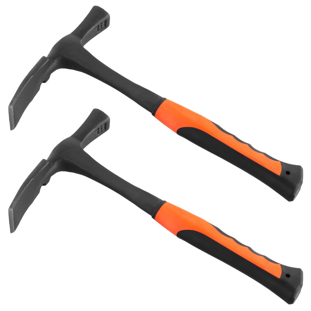 2 Pcs 36Oz Masonry Brick Hammer, All Steel Forged Brick Hammer, Flat Head Rock Pick Hammer 940534639614