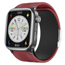 (Red) Smart Watch Blood Pressure ECG Health Monitor Bluetooth Calling SOS Emergency Alert Watch
