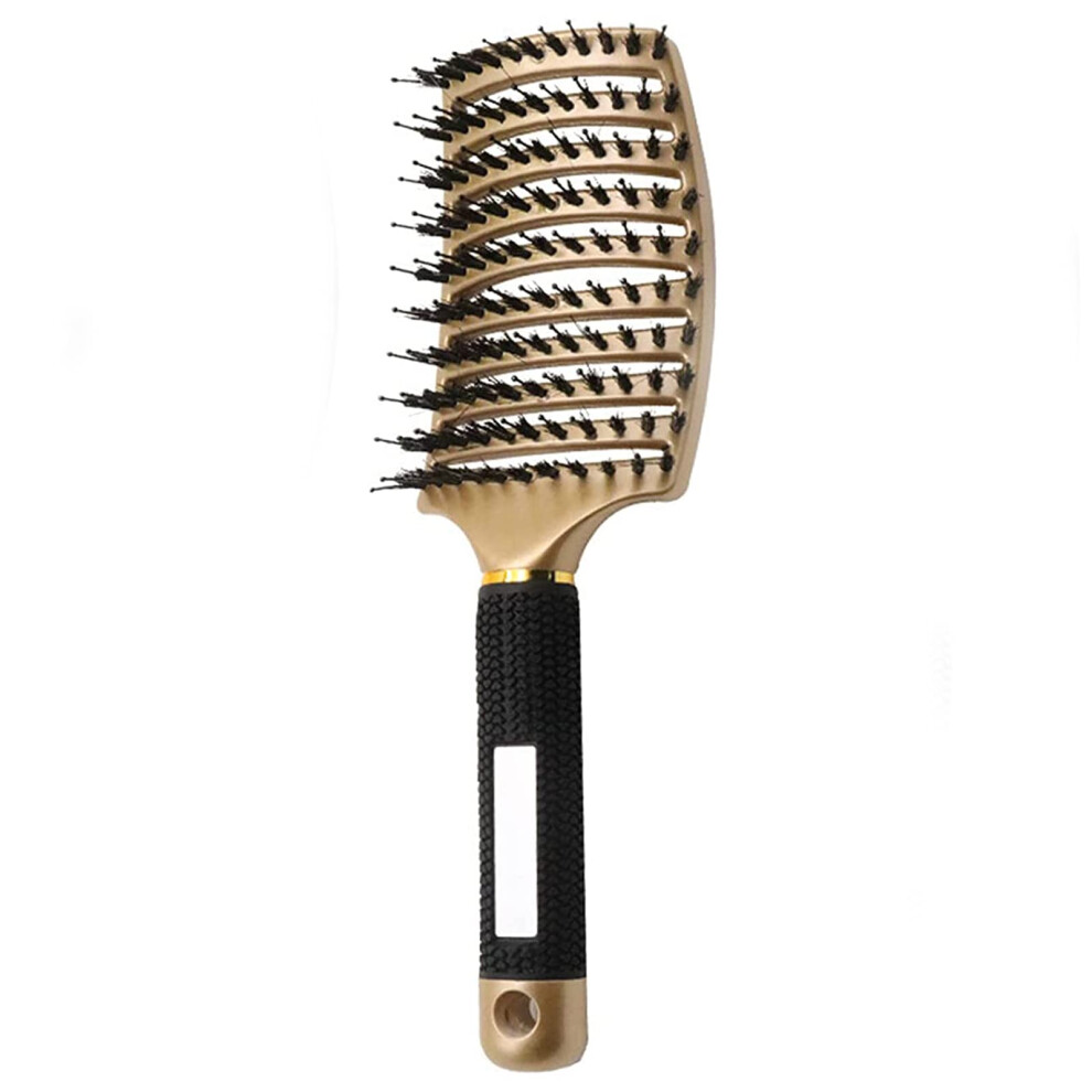 Hairstreaq Detangling Brush, Wet Dry Detangler, Vented for Women  Kids' Hair (Gold)