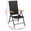 VidaXL vidaXL 2x Stackable Garden Chairs Poly Rattan Black Outdoor Terrace Folding 13