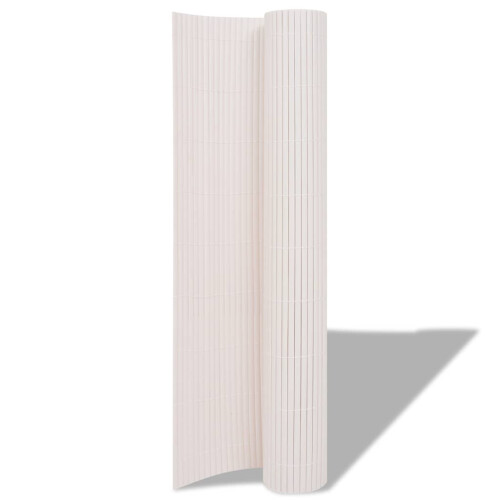 vidaXL Gartenzaun Doppelseitig 90 x 300 cm Weiß 2