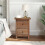 VidaXL vidaXL Nightstand Bedside Cabinet Side Table Bed Table Solid Mahogany Wood 9