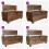 VidaXL vidaXL Bench Entryway Dining Bench Hallway Bench Seat Solid Mahogany Wood 18