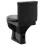 VidaXL vidaXL Toilet With Cistern Black Bathroom Seat Wall Faced Soft Close Flush 11