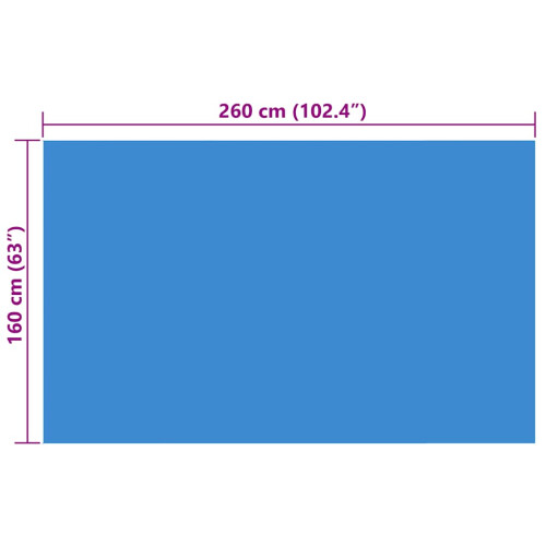 VidaXL vidaXL Rechteckige Pool-Abdeckung 260 x 160 cm PE Blau 2