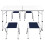 VidaXL vidaXL Foldable Camping Table Set with 4 Stools Height Adjustable Picnic Table 10
