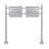 VidaXL Double Mailbox on Stand Stainless Steel 7
