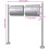 VidaXL Double Mailbox on Stand Stainless Steel 12