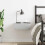 VidaXL vidaXL Floating Nightstand Concrete Grey Engineered Wood Wall-mounted Table 10