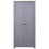 VidaXL vidaXL Solid Pine Panama Range Wardrobe Grey Clothes Bedroom Cabinet Closet 9
