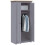 VidaXL vidaXL Solid Pine Panama Range Wardrobe Grey Clothes Bedroom Cabinet Closet 8