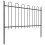 VidaXL vidaXL Gartenzaun mit Rundbogen Stahl 337 x 100 cm Schwarz 6