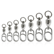 Pack of 30 Ball Bearing Swivel with Oval Split Rings Snap Swivels Fishing Tackle 06