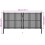 VidaXL vidaXL Gartentor aus Stahl 400 x 150 cm Anthrazit 8
