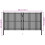 VidaXL vidaXL Gartentor aus Stahl 400 x 175 cm Anthrazit 8