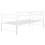 VidaXL vidaXL Pull-out Sofa Bed Frame White Metal Sleepover Occasional Guest Resting 19