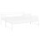 VidaXL vidaXL Pull-out Sofa Bed Frame White Metal Sleepover Occasional Guest Resting 13