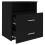 VidaXL vidaXL Bed Cabinet Black Bedside Side Table Storage Cabinet Nightstand Set 15