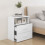 VidaXL vidaXL 2x Bed Cabinets White Bedside Side Table Storage Cabinet Nightstand 13