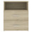 VidaXL vidaXL Bed Cabinet Sonoma Oak Bedside Side Table Storage Cabinet Nightstand 14