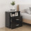VidaXL vidaXL Bed Cabinet Black Bedside Side Table Storage Cabinet Nightstand Set 13