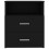 VidaXL vidaXL Bed Cabinet Black Bedside Side Table Storage Cabinet Nightstand Set 16