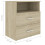 VidaXL vidaXL Bed Cabinet Sonoma Oak Bedside Side Table Storage Cabinet Nightstand 16