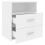 VidaXL vidaXL 2x Bed Cabinets White Bedside Side Table Storage Cabinet Nightstand 16