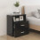 VidaXL vidaXL 2x Bed Cabinets Black Bedside Side Table Storage Cabinet Nightstand 13