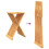 VidaXL vidaXL Solid Wood Teak Folding Stool Outdoor Garden Wooden Foldable Stool 13
